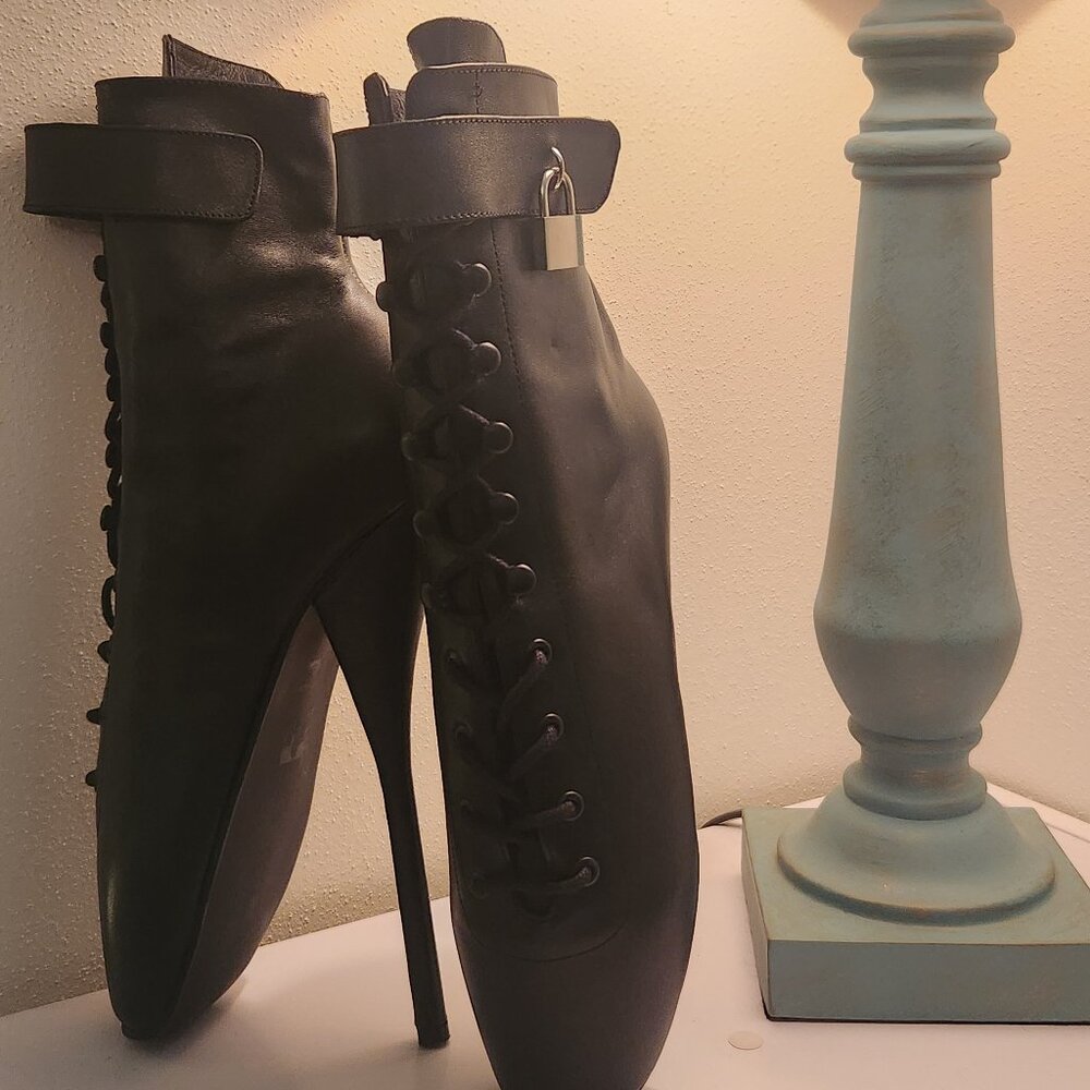 Pleaser Devious Ballet Stiletto Leather Boots 1025